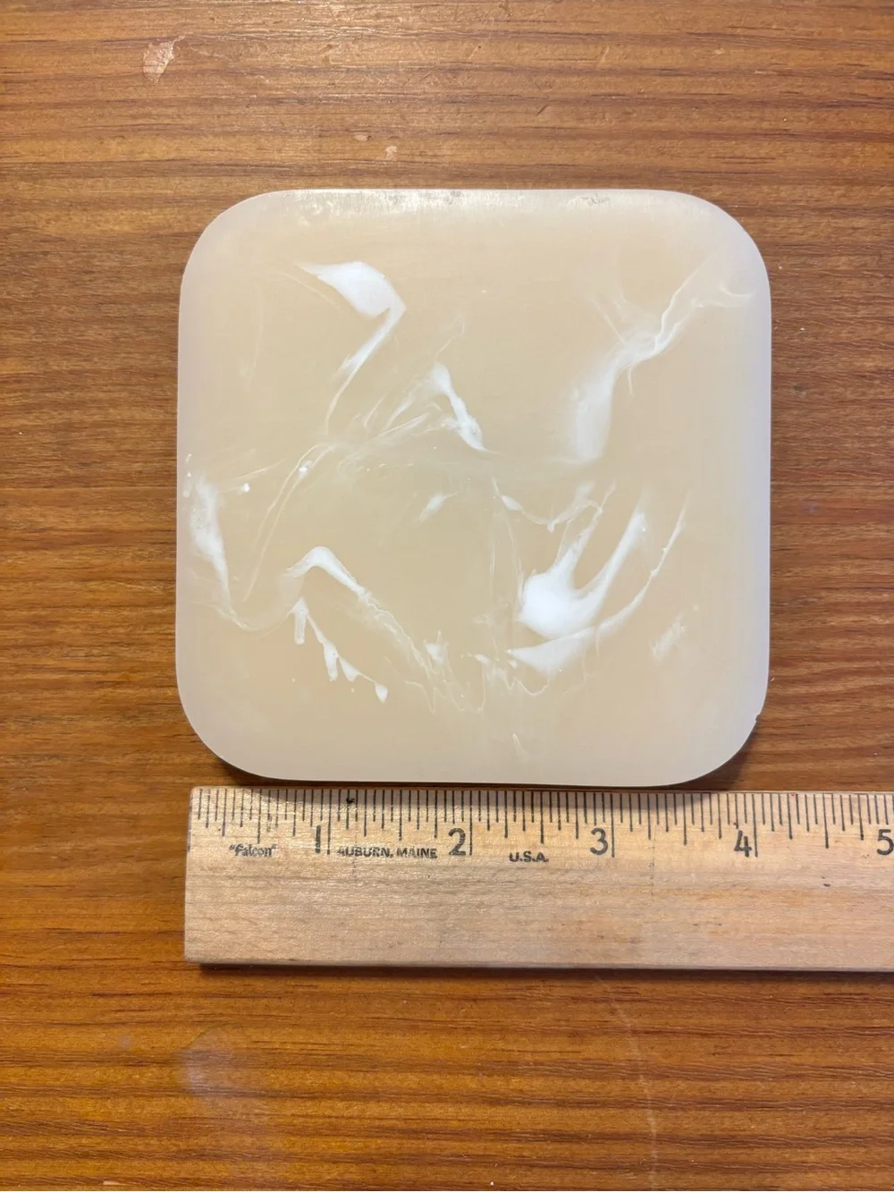 Ririku Square Marbled Coasters - Cream & White